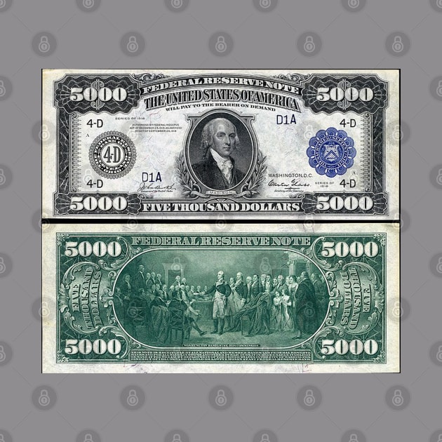 $5000 Bill Paper Money by EP