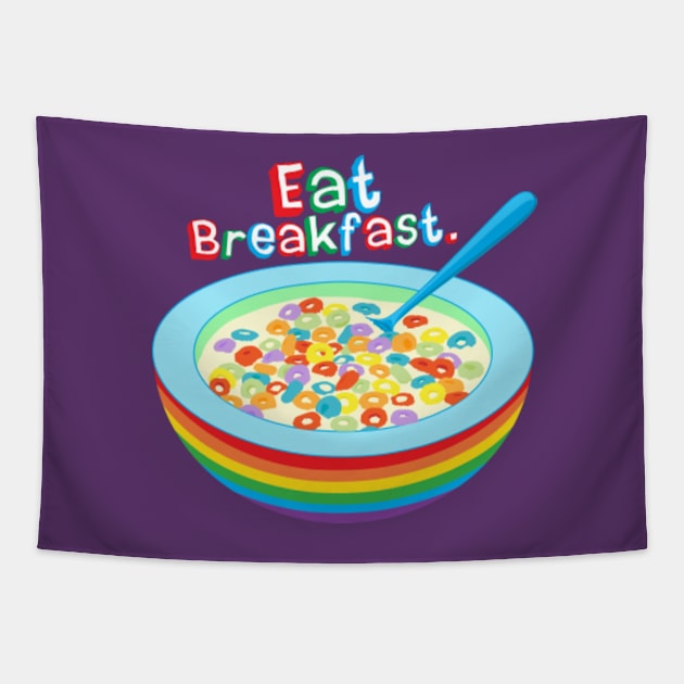 Eat Breakfast. Tapestry by Plushism