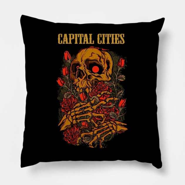 CAPITAL CITIES BAND Pillow by Angelic Cyberpunk