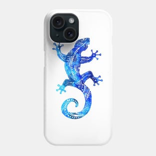 Blue Tribal Gecko Phone Case