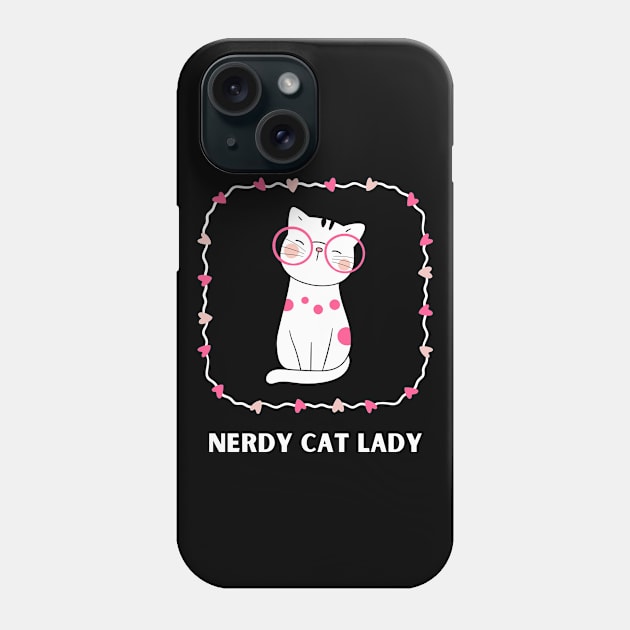 Nerdy cat lady. Phone Case by My-Kitty-Love
