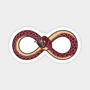 Red Ouroboros Magnet