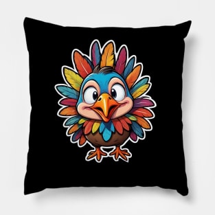 Goofy Turkey Thanksgiving Pillow