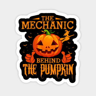 Mens The CHEF Behind The Pumpkin T shirt Funny Halloween T Shirt_MECHANIC Magnet