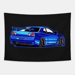 NISSAN skyline r34 gtr godzilla jdm japan paul walker fast and furious Tapestry