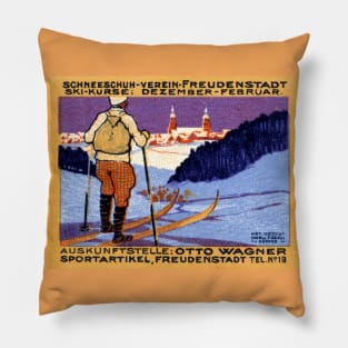 1911 Swiss Ski School Pillow