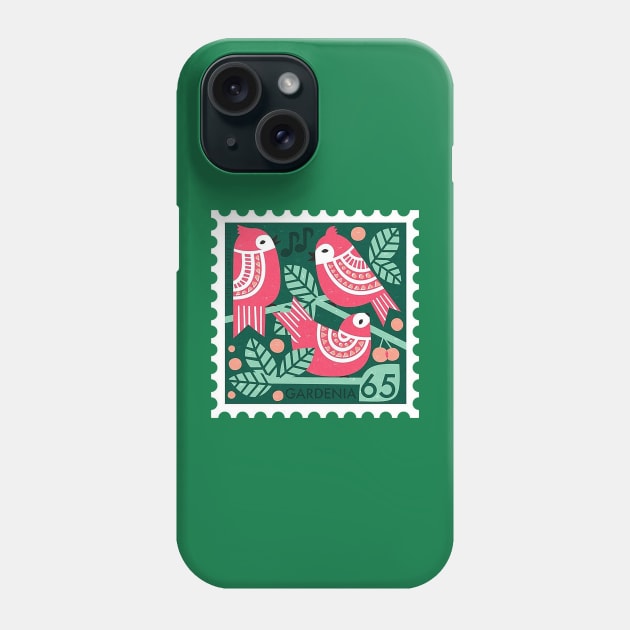 bird stamp designers lucky Phone Case by studioamelie