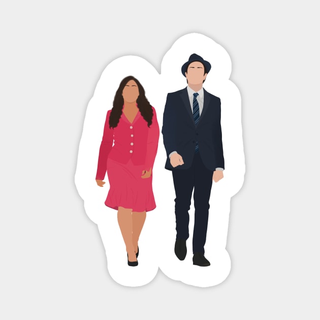 Superstore Amy and Jonah Walk Suit Fan Art Magnet by senaeksi