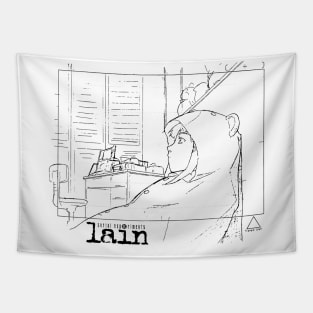 Lain bear suit Sketch Tapestry