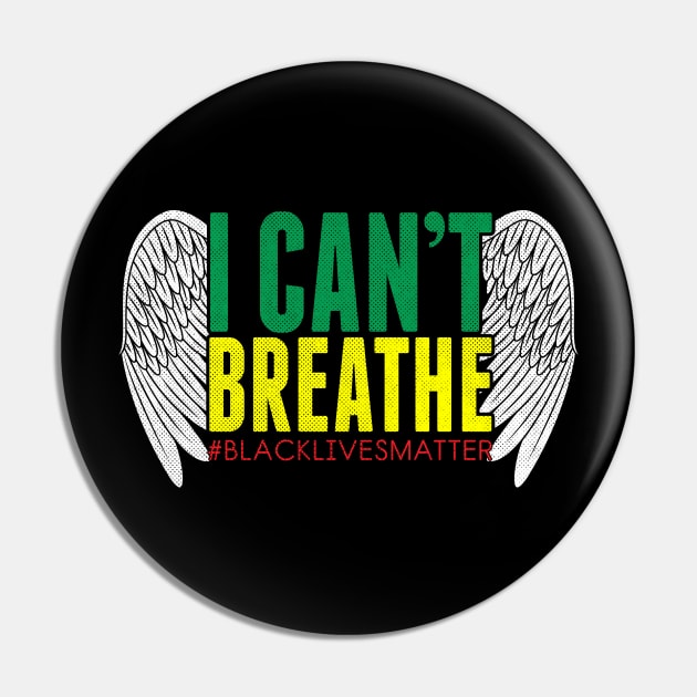 I can't breathe Angel wings Pin by opippi