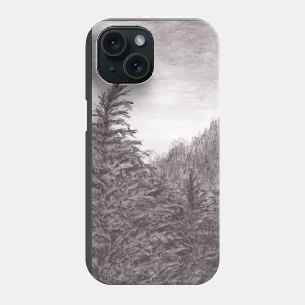 Dark Forest and grey sky Phone Case by hicksi7