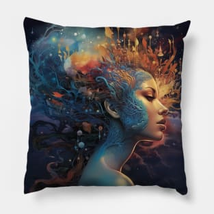 Aquarius Sea Bearer Star Sign Zodiac Themed Pillow