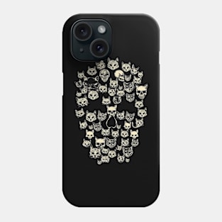 Fossilized Cat Skull Phone Case