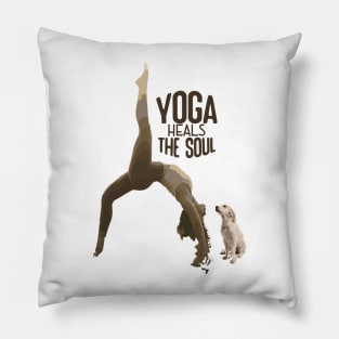 yoga heals the soul Pillow