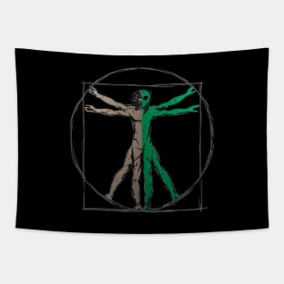 Da Vinci Alien Vitruvian Man Tapestry