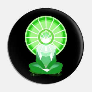 Aura Green Meditation 05 Pin