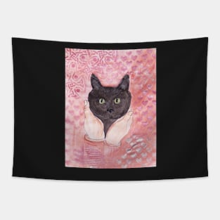 Cat Shaped Love Tapestry