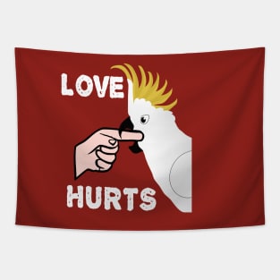 Love Hurts - Sulphur Crested Cockatoo Parrot Tapestry