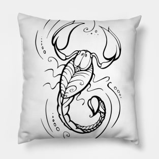 Scorpion, Scorpio zodiac sign Pillow