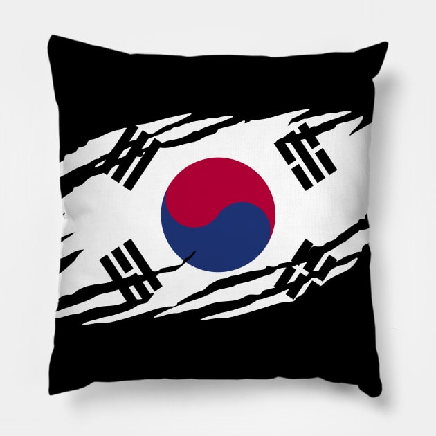 south korea flag Pillow by s4rt4