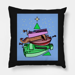 Hurdy-gurdy Christmas Tree Pillow