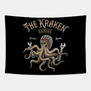 The kraken garage Tapestry