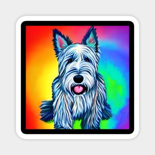 Scottish Terrier Dog Rainbow Painting Magnet