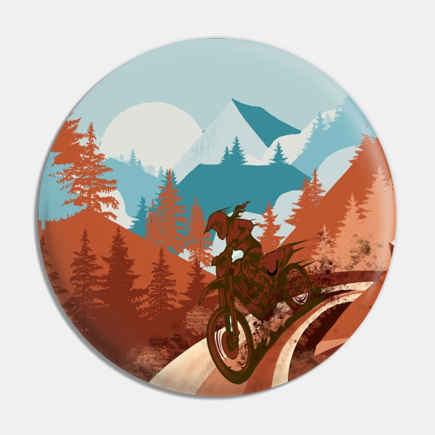 Girl Riding Wild and Free Pin by AtkissonDesign