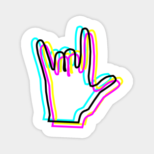 Sign fingers RGB color Magnet