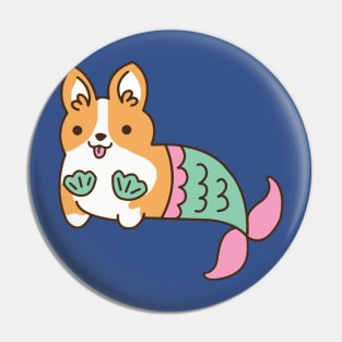 corgi mermaid Pin