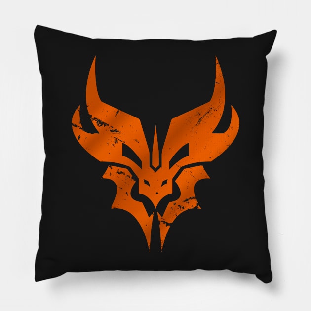 Predacons Transformers Prime - Distressed Metal Insignia Pillow by prometheus31