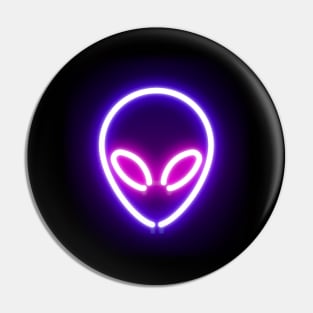 neon alien Pin