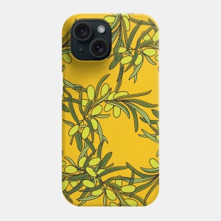 Olives pattern texture Phone Case