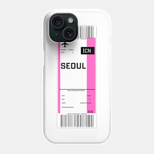 Seoul boarding pass Phone Case