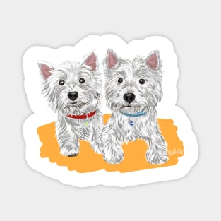 Westies Molly & Danny Magnet