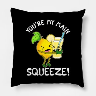 Cute & Funny You're My Main Squeeze Lemonade Pun Pillow