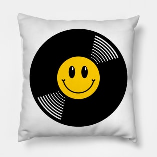 Vinyl Smiley Pillow