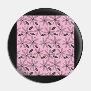 Cute pink abstract flowers in a fun playful flowerpower pattern Pin