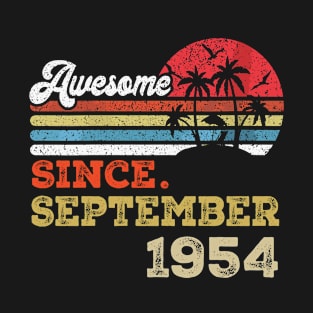 Awesome Since September 1954 Limited Edition, 69th Birthday Gift 69 years of Being Awesome T-Shirt