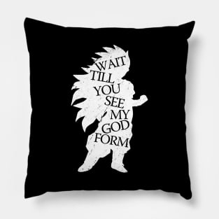 Powered Up Anime Warrior Manga Gym Workout Meme Pillow