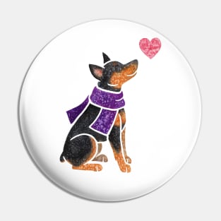 Watercolour Miniature Pinscher Pin