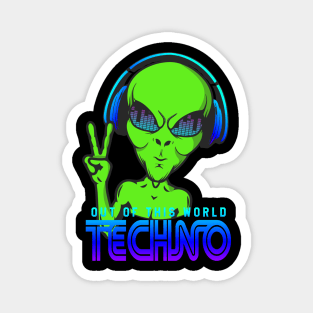 Techno Alien EDM Sound Speaker Club Magnet