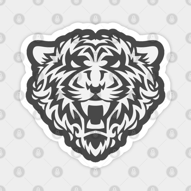 White Tiger Magnet by Figmenter