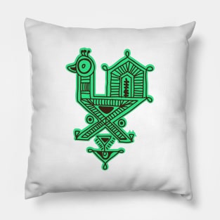 WARLI PEACOCK Pillow