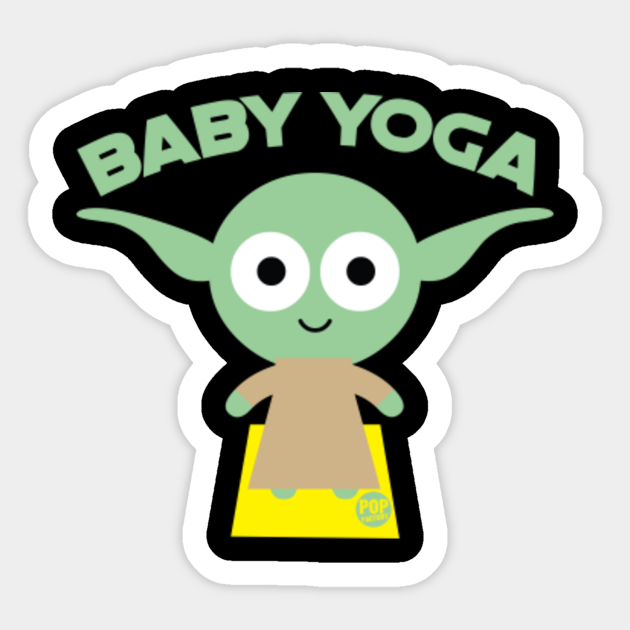 BABY YODA - Yoga - Sticker | TeePublic