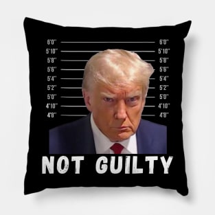 Donald Trump Mugshot Not Guilty Trump Supporter Men Women Pillow