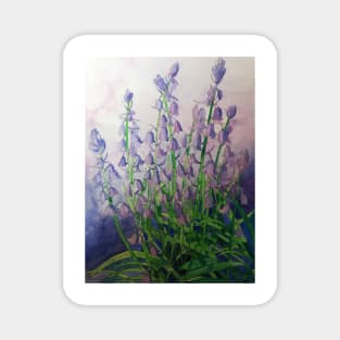 Bluebells watercolour painting Magnet