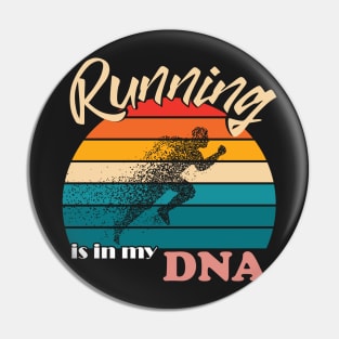 Running Is In My DNA Vintage Cross Country Running Pin