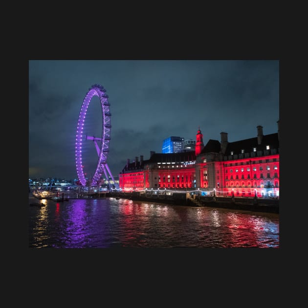 London Eye Ferris Wheel in Blue colour by fantastic-designs