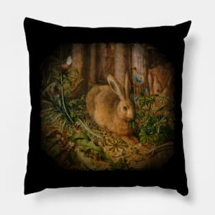 A Hare In The Forest Pillow